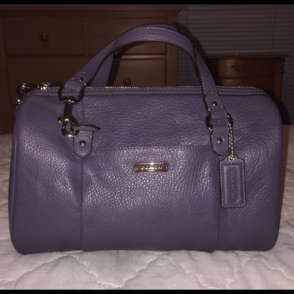COACH Authentic All Leather Gray Satchel